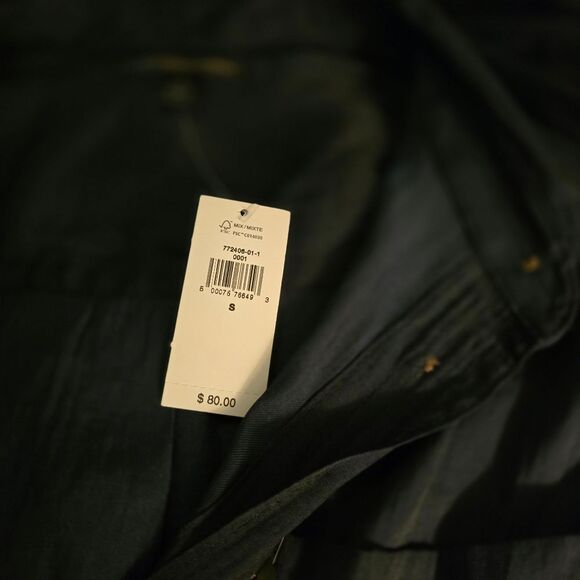 NWT Banana Republic Balloon-Sleeve button down Shirt navy blue - Picture 8 of 8